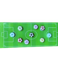 tabliczka motywacyjna boisko piłkarskie zawiera 9 żetonów w kształcie piłki