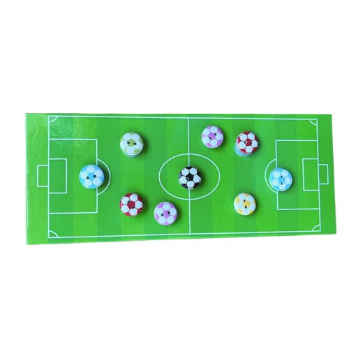 tabliczka motywacyjna boisko piłkarskie zawiera 9 żetonów w kształcie piłki